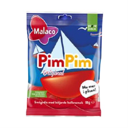 Malaco PimPim - Boote mit Himbeergeschmack, 95g